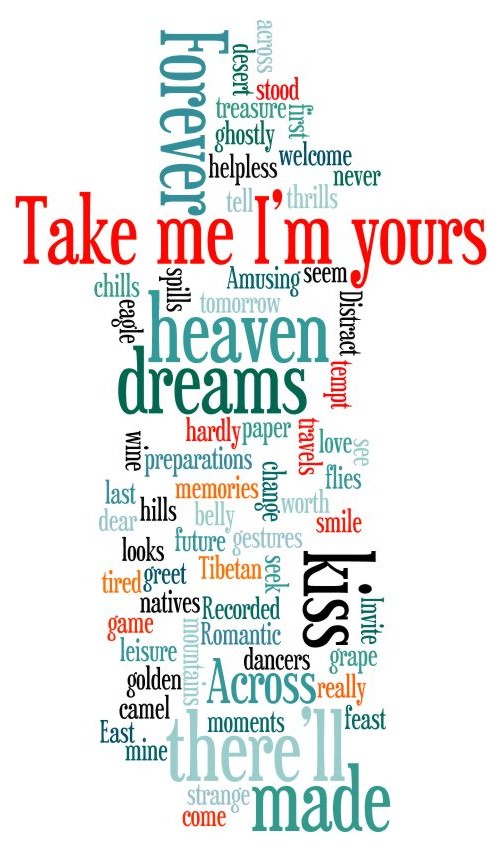 Take Me I'm Yours - from wordle.net