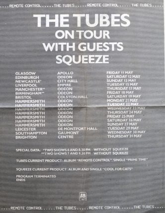 1978 Tour with The Tubes