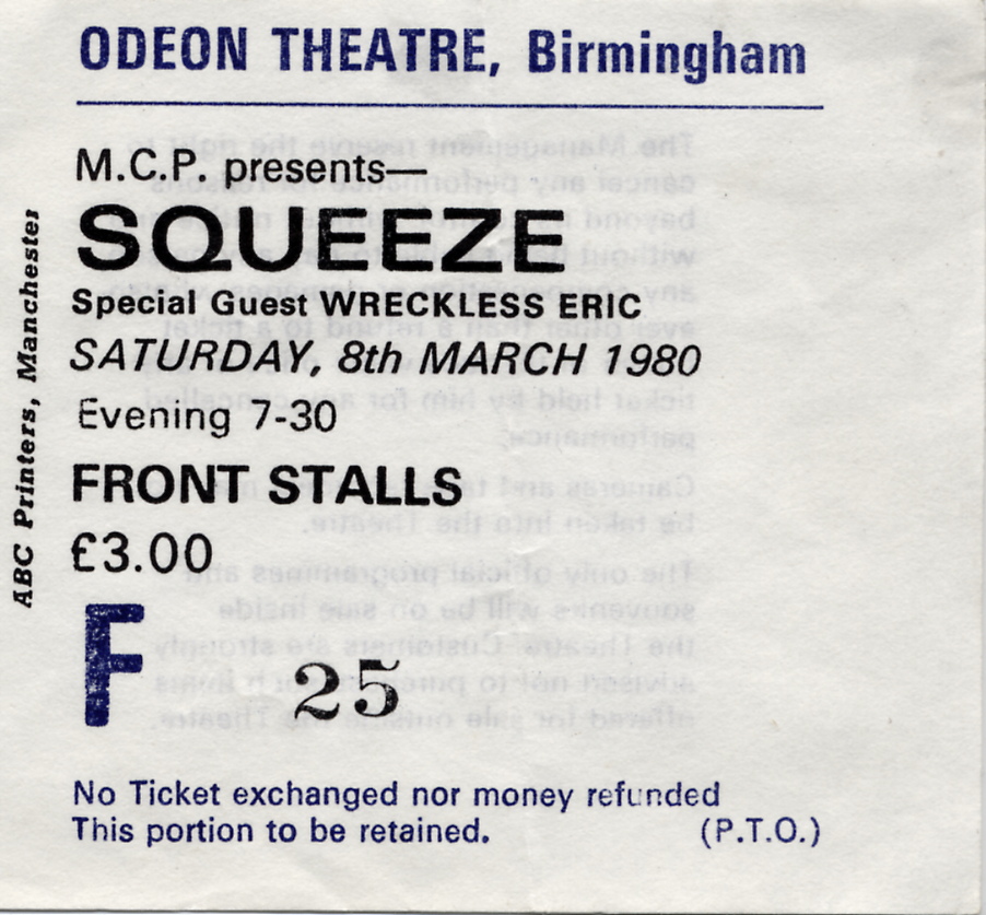 Squeeze - 8 March 1980