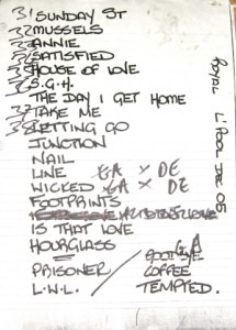 1991-12-05 setlist