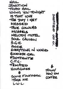 1993-10-01 setlist
