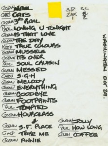 1993-10-29 setlist
