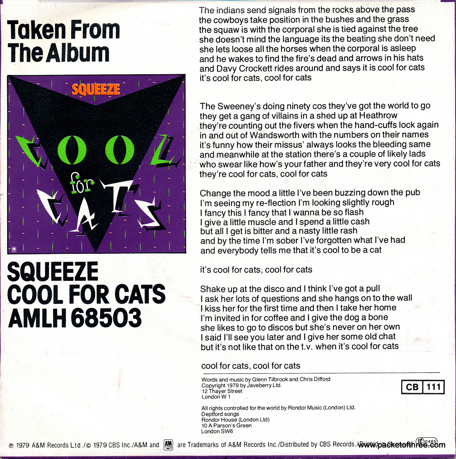 Cool For Cats - Germany - 7" - picture sleeve