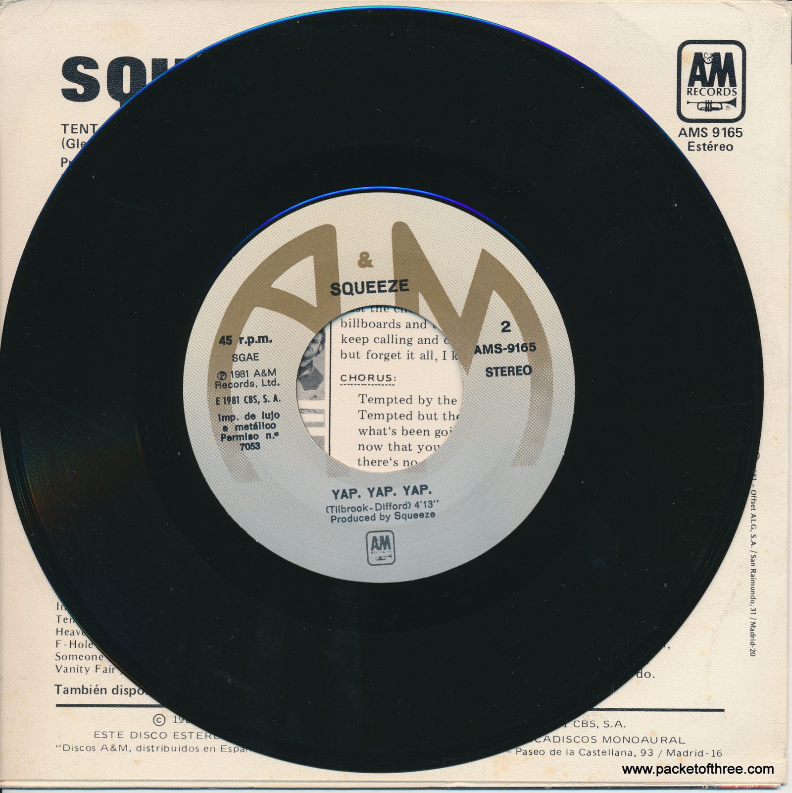 Tempted - Spain - 7" - picture sleeve