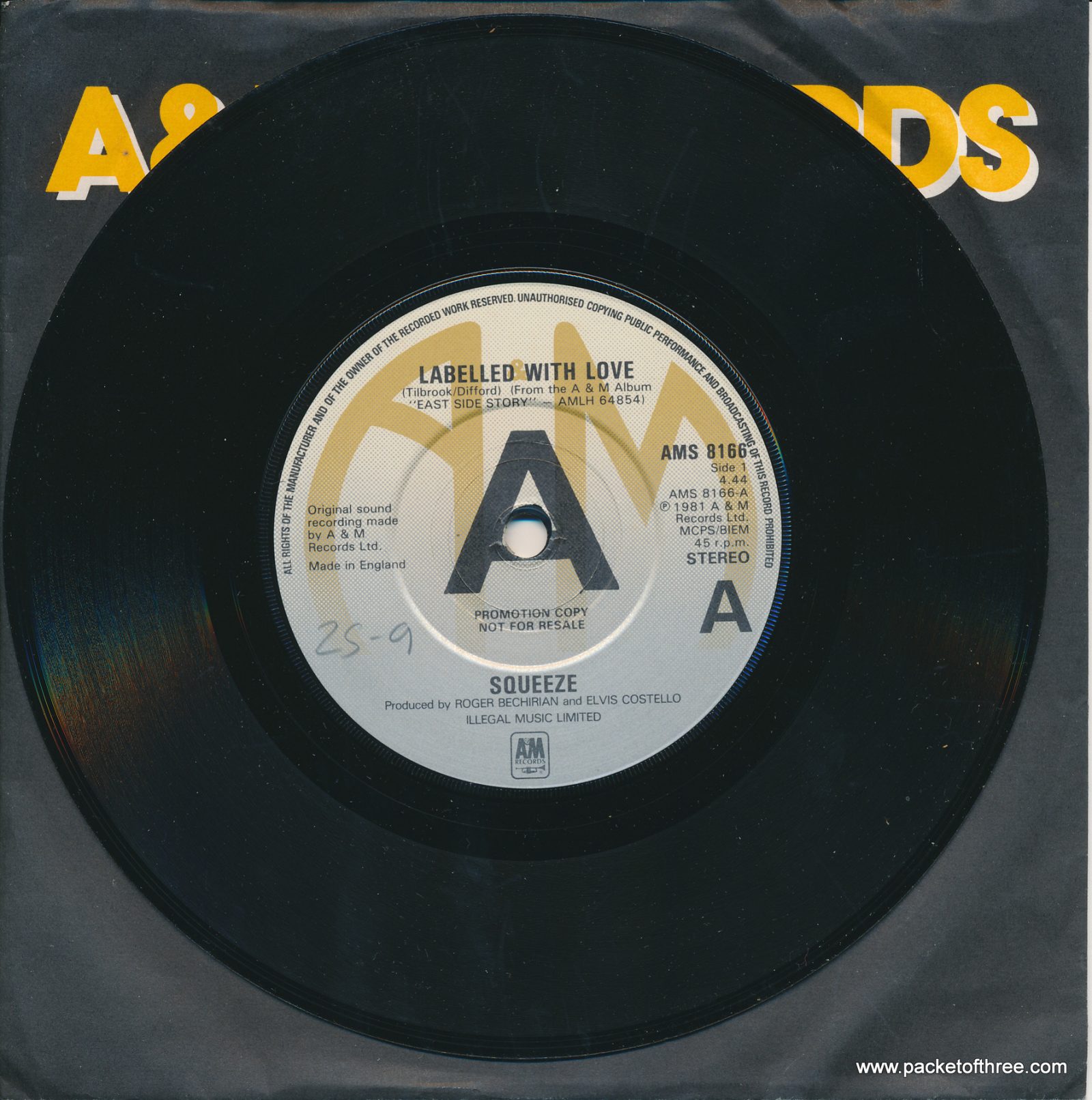 Labelled With Love - UK - 7" - promotional copy