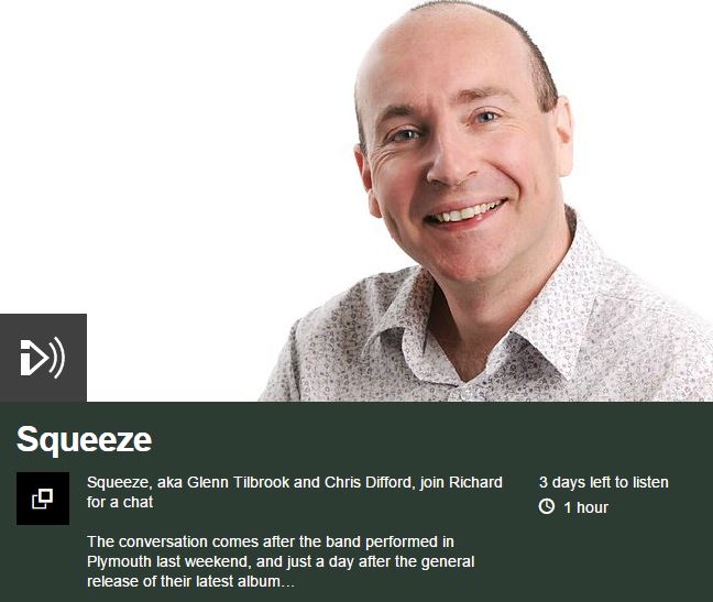2015-10-03 Squeeze on BBC Radio Devon
