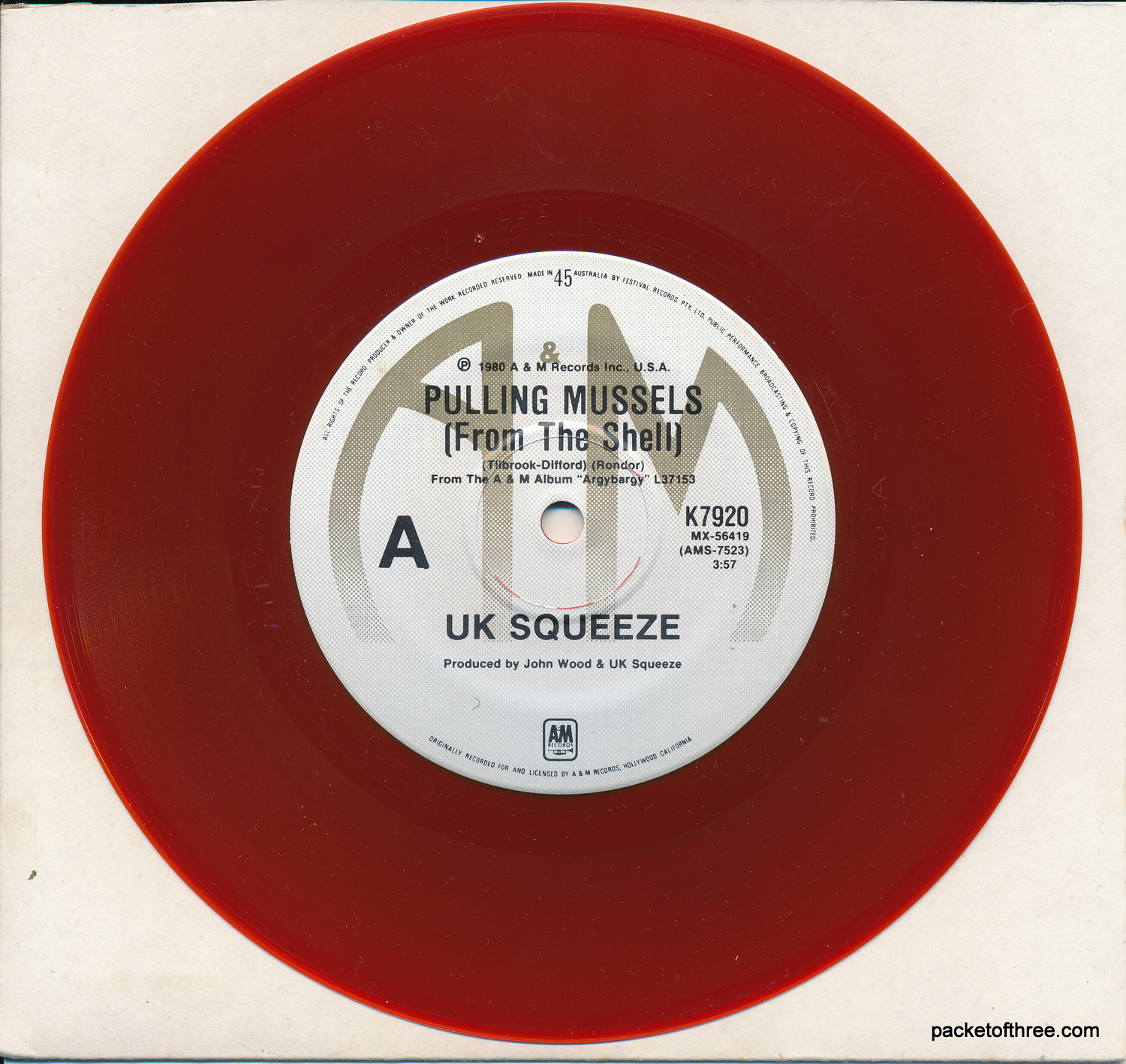 Pulling Mussels (From the Shell) - Austrailia - dark red vinyl - 7"