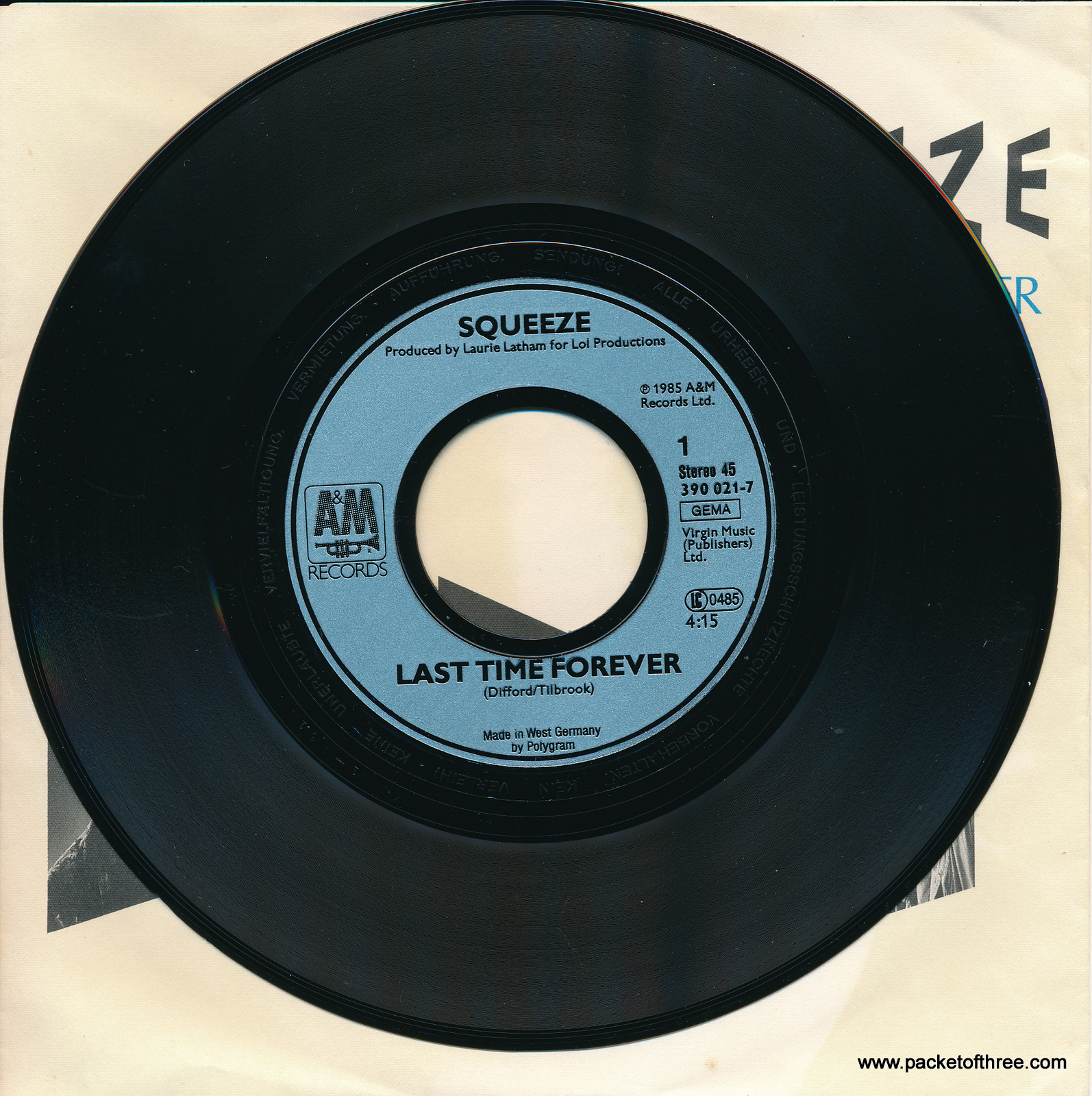 Squeeze - Last Time Forever - Germany - 7" - picture sleeve