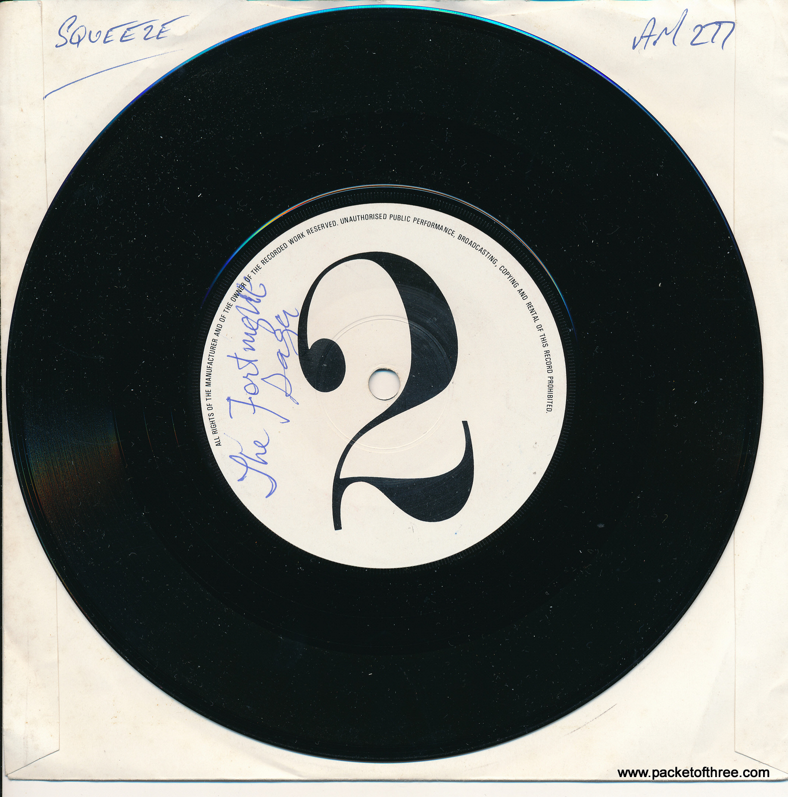 Squeeze - No Place Like Home - UK - 7" - white label demonstration copy