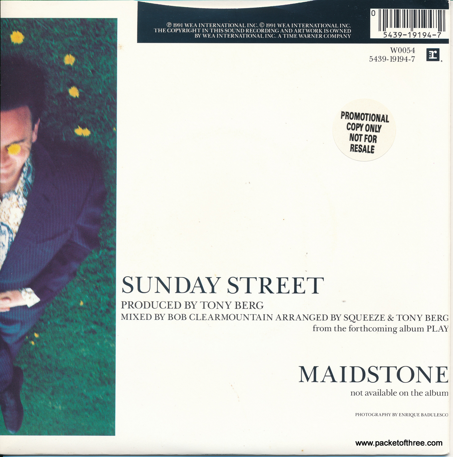 Sunday Street - UK - 7" - promotional copy - picture sleeve